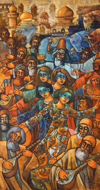 Mohsen Keiany, 24 x 48 Inch, Oil on Canvas, Figurative Painting, AC-MSK-021